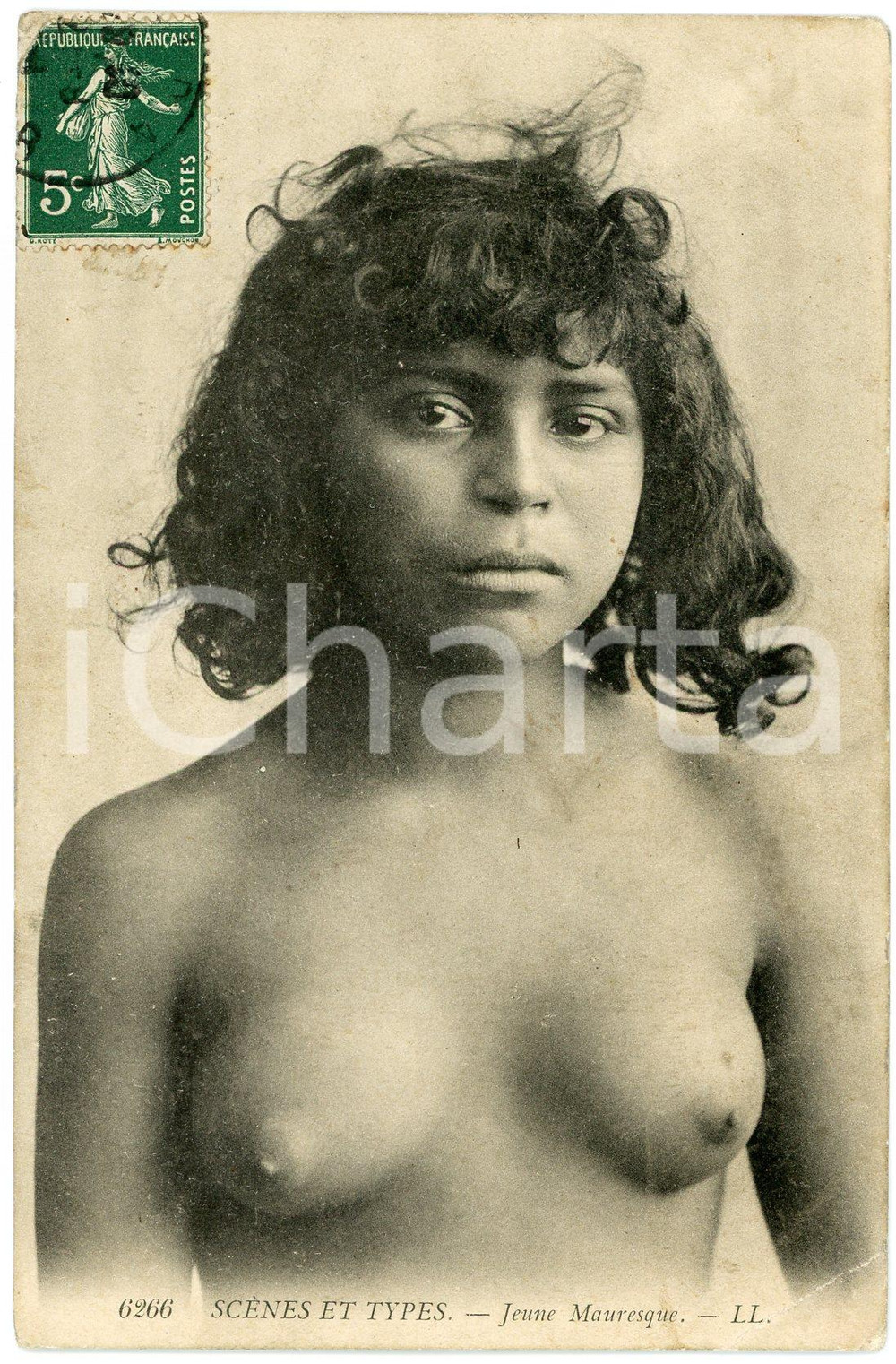1910 ca AFRIQUE Scènes et Types - Jeune Mauresque - Postcard ETHNIC NUDE  Cartolina postale d'epoca, viaggiata.CONDIZIONI: FAIR (piccole piegature angolari)FORMATO: FP    originale e autentica 1