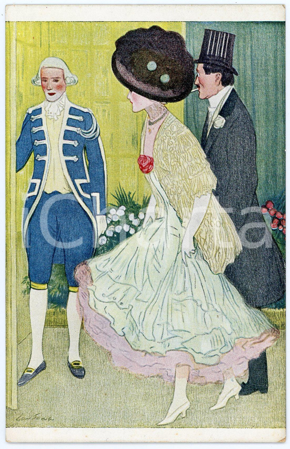 1920 ca Artist Juan CARDONA Monte Carlo - Carte postale Serie XXVIII - 5  Cartolina postale d'epoca, non viaggiata.CONDIZIONI: FAIR EDITORE: G. Hirt's Verlag, MunchenFORMATO: FP    originale e autentica 1