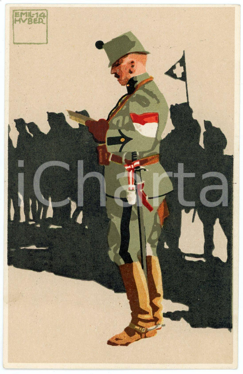 1914 WW1 - FELDUNIFORM Illustrated by Emil HUBER - Postcard FP NV (5)  Cartolina postale d'epoca, non viaggiata.CONDIZIONI: GFORMATO: FP    originale e autentica 1