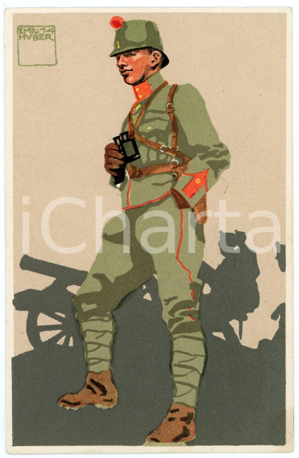 1914 WW1 - FELDUNIFORM Illustrated by Emil HUBER - Postcard FP NV  Cartolina postale d'epoca, non viaggiata.CONDIZIONI: GFORMATO: FP    originale e autentica 1