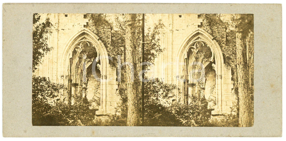 1910 ca BELGIQUE Cahédrale en ruine - Arc  - Vintage Stereoview Fotografia stereoscopica d'epoca, su cartoncino.FORMATO: 18x9 cmCONDIZIONI: G    originale e autentica 1