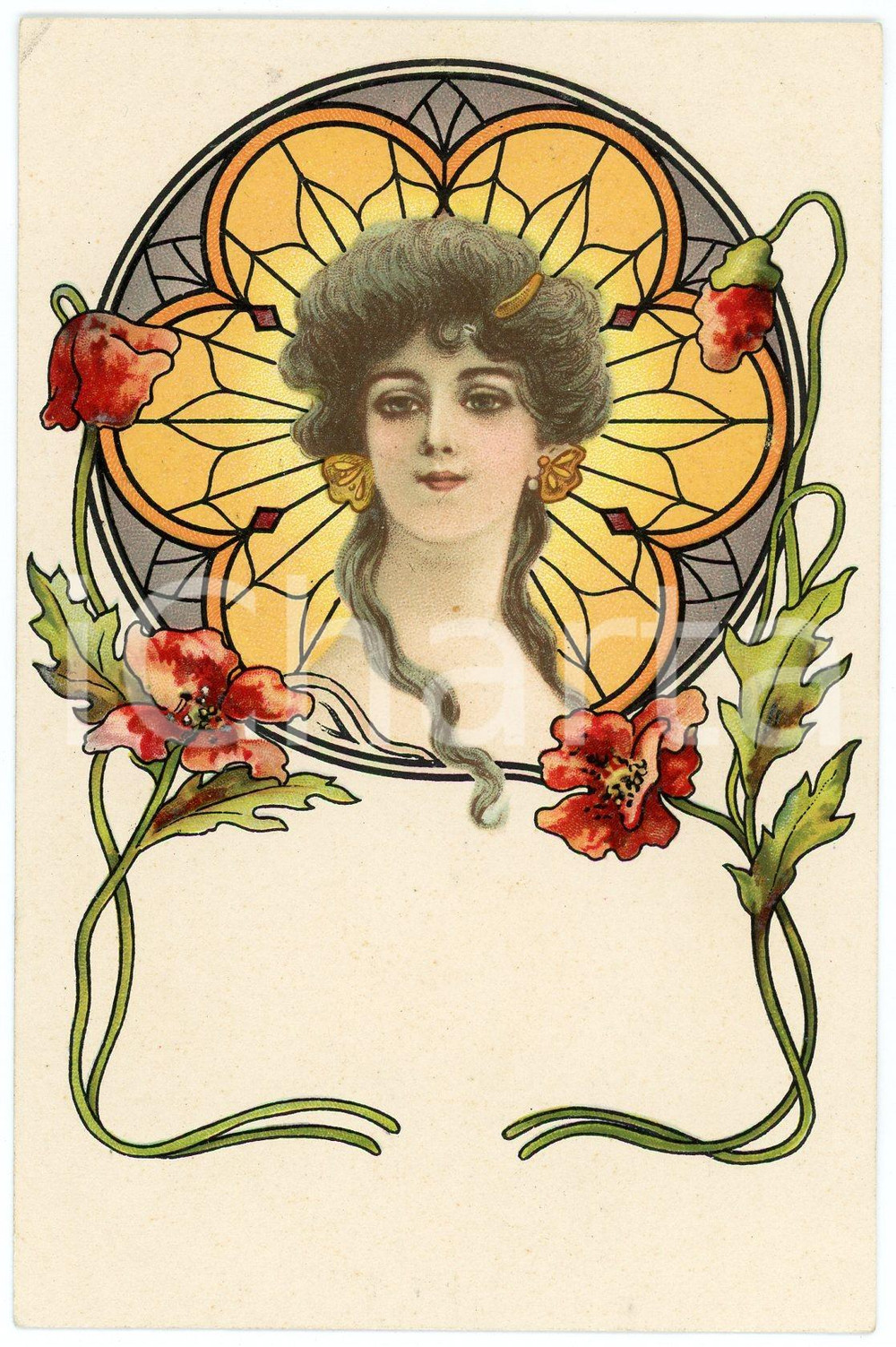 1905 ca ART NOUVEAU Head of a woman - ILLUSTRATED postcard E.A.W. (1) Cartolina postale d'epoca, illustrata, non viaggiata.CONDIZIONI: GFORMATO: FP    originale e autentica 1