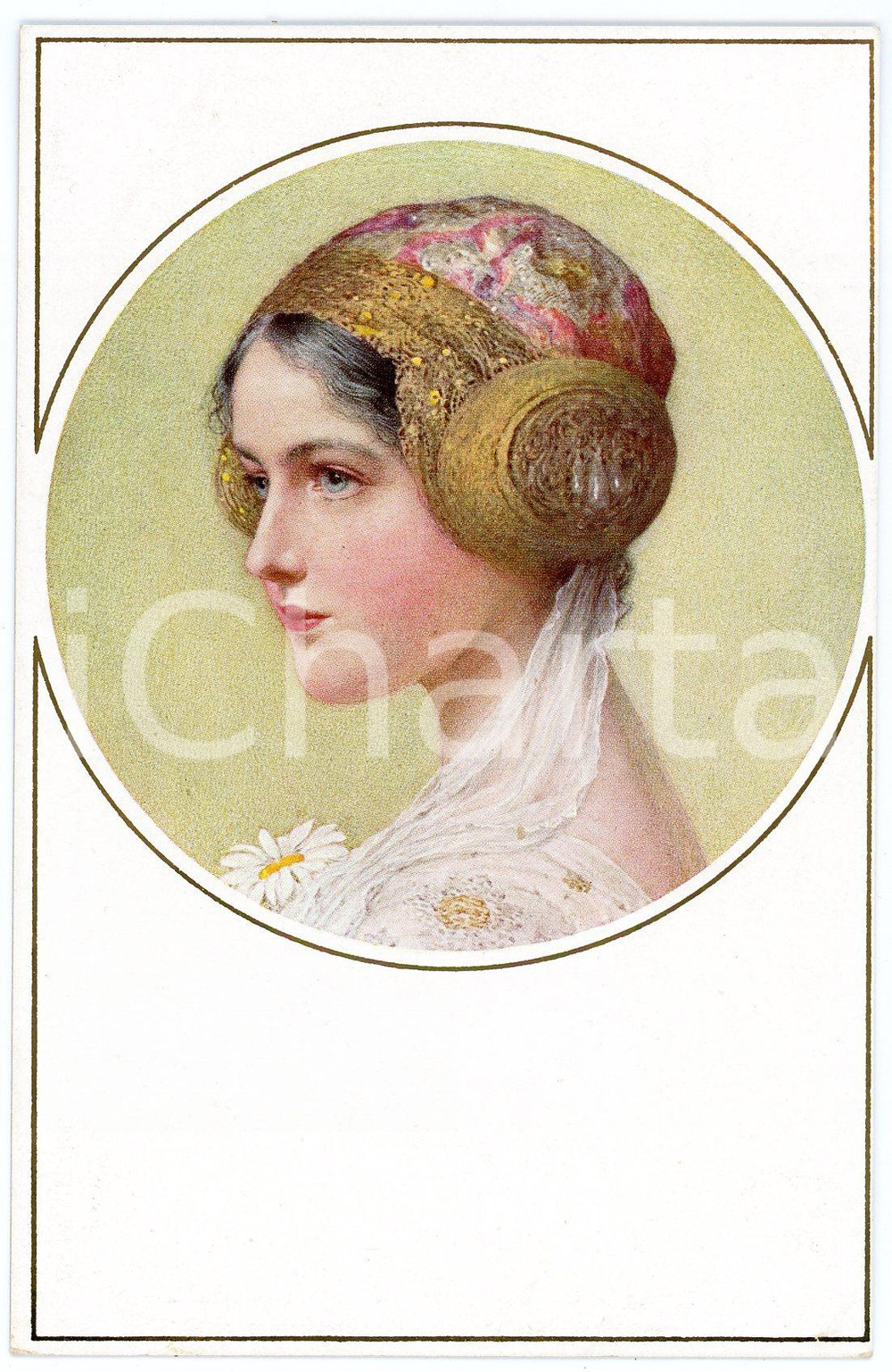 1917 Artist M. MUNK -  Lady - Jewels - Postcard M. M. VIENNE 915  Cartolina postale d'epoca, scritta ma non viaggiata. GOOD/buono  Formato: 9x14 cm originale e autentica 1