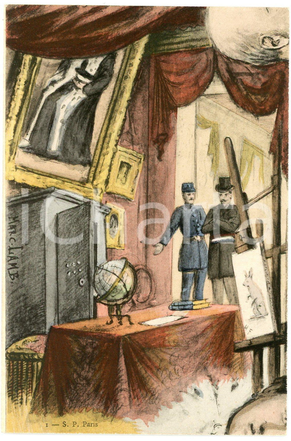 1900 ca FRENCH FACES Installment Cards (8) - Puzzle postcard FP NV  Cartolina d'epoca, non viaggiata.CONDIZIONI: FAIRFORMATO: FP    originale e autentica 1