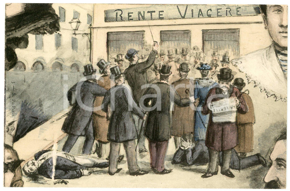 1900 ca FRENCH FACES Installment Cards (6) - Puzzle postcard FP NV  Cartolina d'epoca, non viaggiata.CONDIZIONI: FAIRFORMATO: FP    originale e autentica 1
