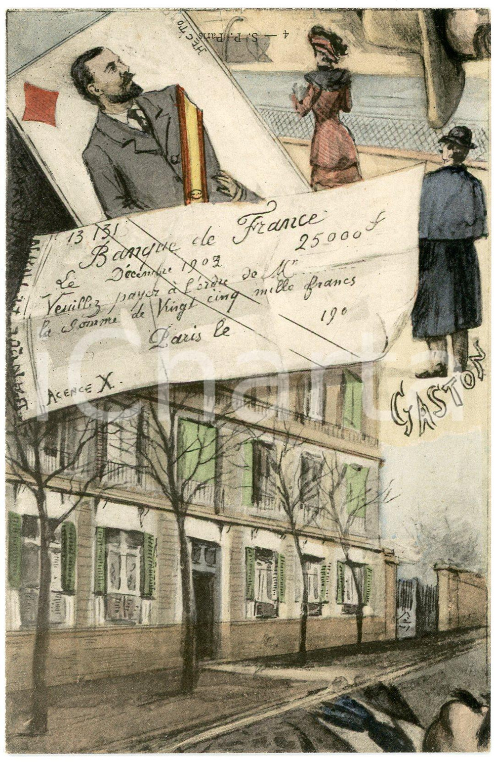 1900 ca FRENCH FACES Installment Cards (5) - Puzzle postcard FP NV  Cartolina d'epoca, non viaggiata.CONDIZIONI: FAIRFORMATO: FP    originale e autentica 1