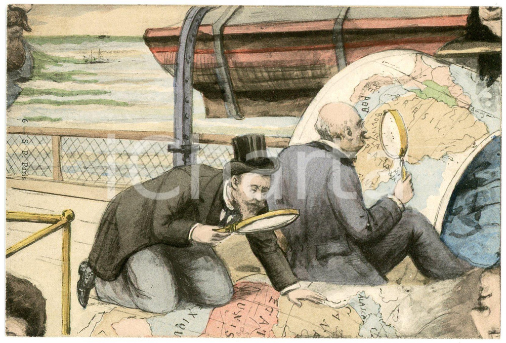 1900 ca FRENCH FACES Installment Cards (4) - Puzzle postcard FP NV  Cartolina d'epoca, non viaggiata.CONDIZIONI: FAIRFORMATO: FP    originale e autentica 1