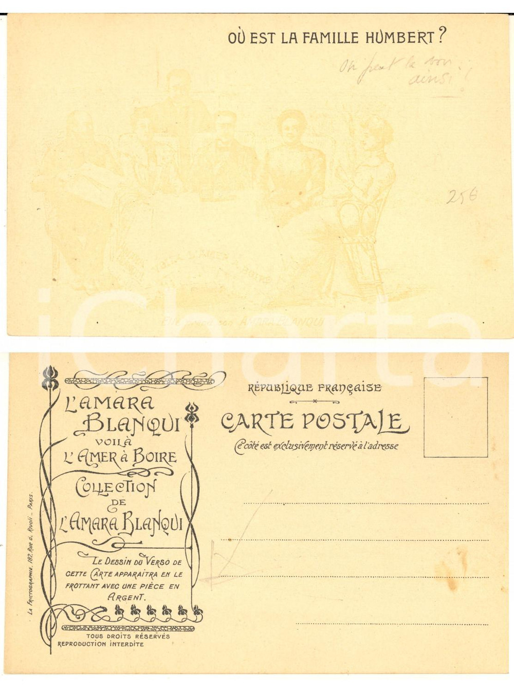 1905 ca FRANCE - AMARA BLANQUI Où est la famille Humbert - Carte postale CPA  Cartolina postale d'epoca, pubblicitaria, non viaggiata.CONDIZIONI: GFORMATO: FP    originale e autentica 1