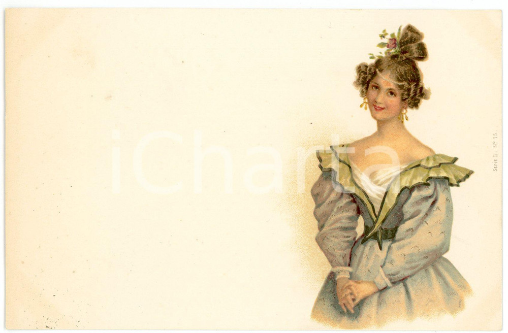1900 ca VIENNE Lady in a purple dress - Postcard A. SOCKL nÂ° 15  Cartolina postale d'epoca, non viaggiata.CONDIZIONI: GFORMATO: FPEDITORE: A. Sockl, Vienne I, Serie II, n&deg; 15    originale e autentica 1