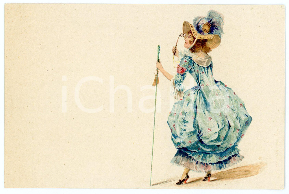 1900 ca BELGIUM Lady with glasses - Postcard De Ricker & Mendel  Cartolina postale d'epoca, non viaggiata.CONDIZIONI: GFORMATO: FPEDITORE: De Ricker &amp; Mendel - Bruxelles    originale e autentica 1