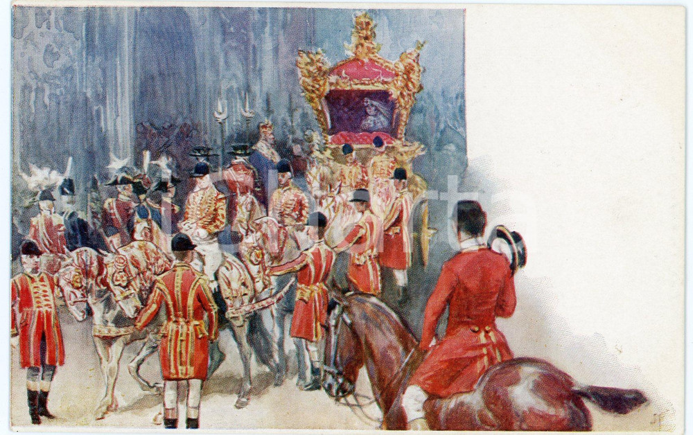 1902 UK CORONATION King Edward VII - Procession - Postcard TUCK & Sons  Cartolina postale d'epoca, non viaggiata.CONDIZIONI: GFORMATO: FP    originale e autentica 1