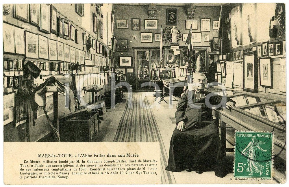 1910 ca MARS-LA-TOUR L'Abbé FALLER dans son Musée - Carte postale FP VG  Cartolina postale d'epoca, viaggiata.CONDIZIONI: FAIRFORMATO: FP    originale e autentica 1