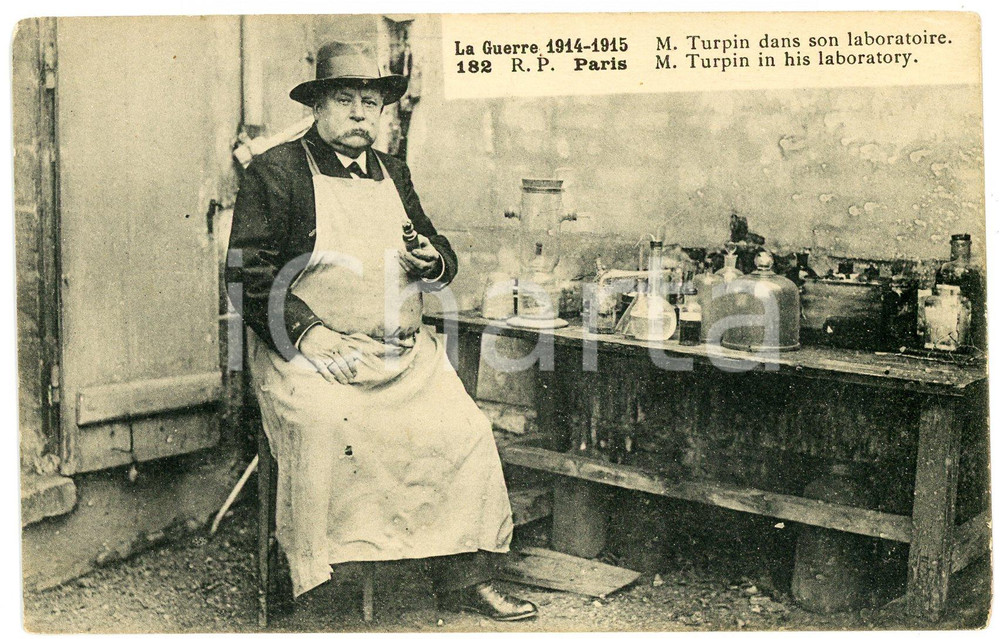 Guerre 1914-1915 PARIS - M. TURPIN dans son laboratoire  - Carte postale CPA  Cartolina postale d'epoca, non viaggiata.CONDIZIONI: GFORMATO: FP    originale e autentica 1