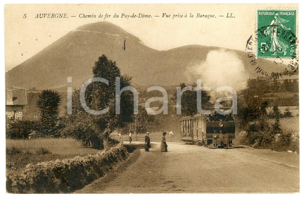 1910 AUVERGNE (F) Le Chemin de fer du PUY-DE-DOME - Vu prise à la Baraque - FP  Cartolina postale d'epoca, viaggiata.CONDIZIONI: GFORMATO: FP    originale e autentica 1