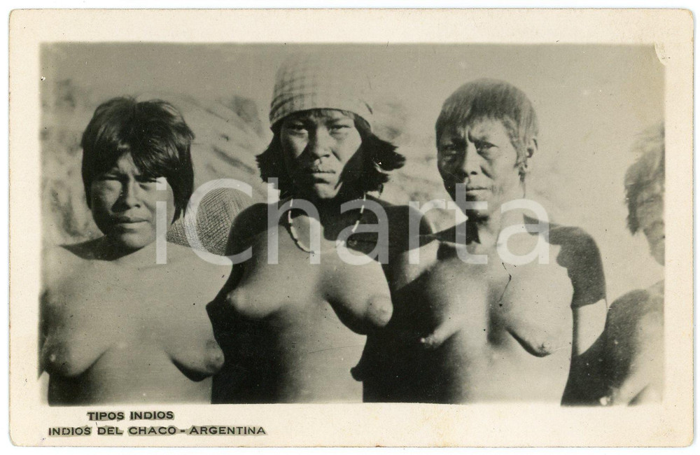 1930 ca ARGENTINA Tipos indios - Indios del Chaco ETHNIC NUDE Postcard FP NV  Cartolina postale d'epoca, non viaggiata.CONDIZIONI: FAIRFORMATO: FP    originale e autentica 1