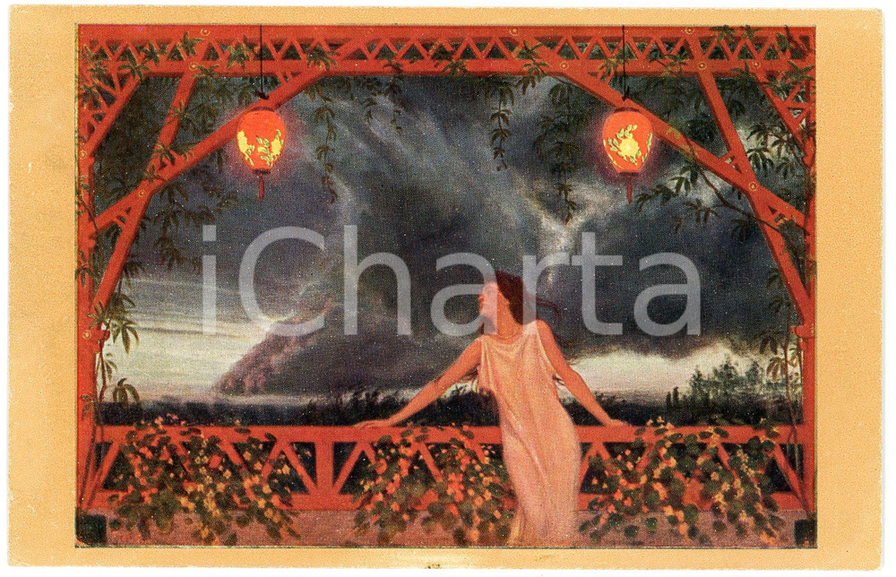 1910 ca Artist FIDUS Hugo HÖPPENER  - "Zweilichter" - Postcard  Cartolina d'epoca, non viaggiata. GOOD/buono  Formato: 14x9 cm originale e autentica 1