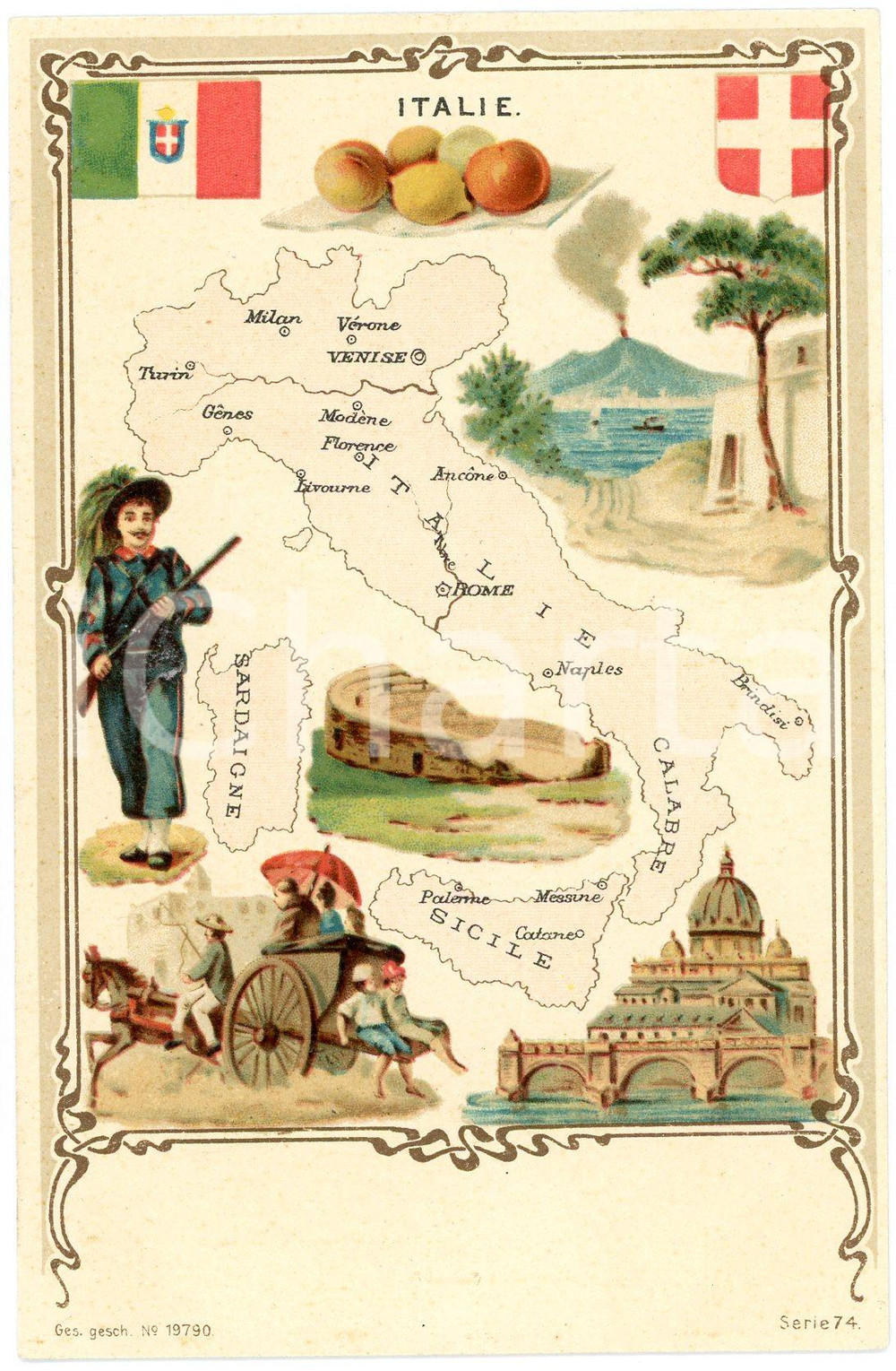 1900 ca FOLKLORE Italie - Serie 74 - Carte postale FP NV  Cartolina postale d'epoca, non viaggiata.CONDIZIONI: FAIRFORMATO: FP    originale e autentica 1
