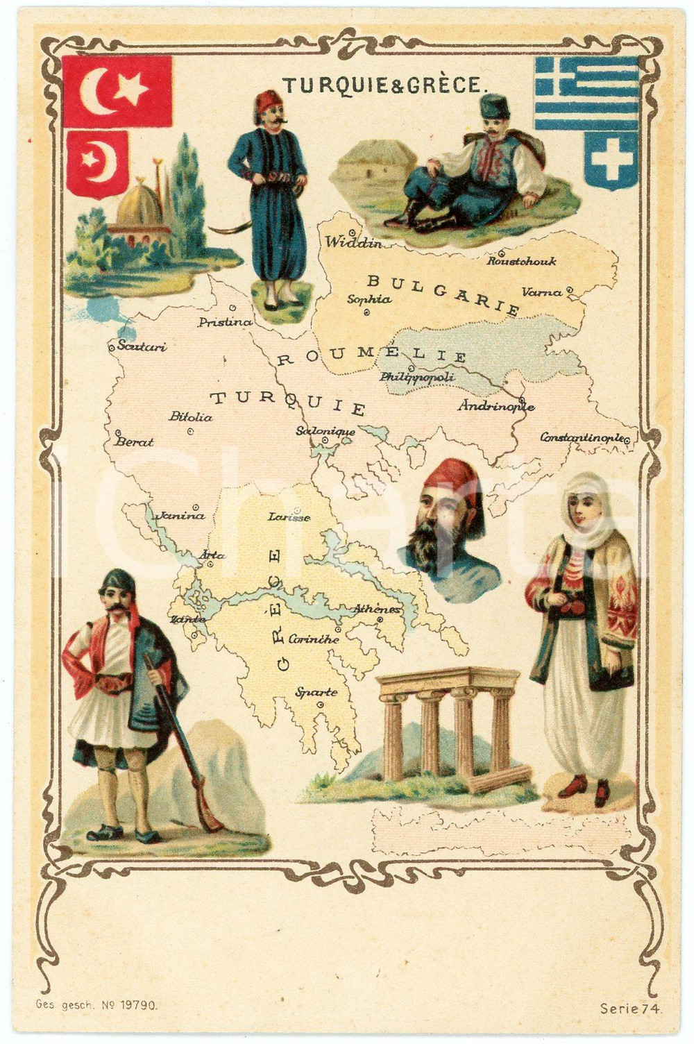 1900 ca FOLKLORE Turquie & Grèce - Serie 74 - Carte postale FP NV  Cartolina postale d'epoca, non viaggiata.CONDIZIONI: FAIRFORMATO: FP    originale e autentica 1