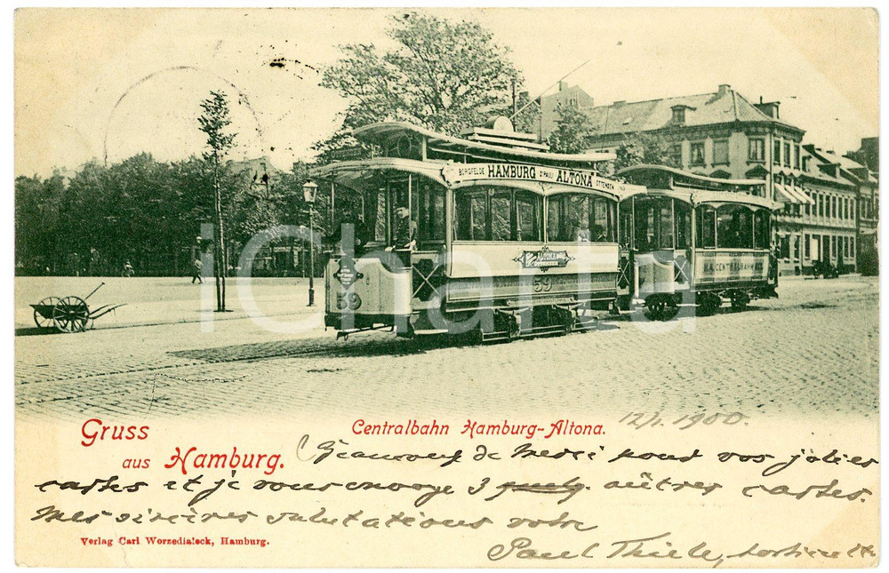 1900 HAMBURG - DEUTSCHLAND Centralbahn Hamburg - Altona - Postcard FP VG  Cartolina d'epoca, viaggiata. FAIR/discreto Smussature agli angoli Formato: FP originale e autentica 1