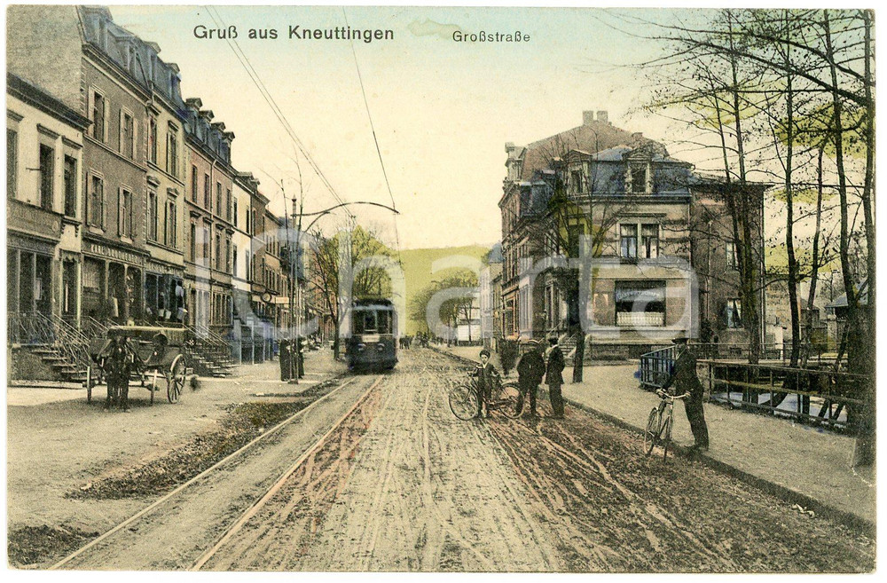 1914 KNEUTTINGEN - DEUTSCHLAND Grossstrasse - Postcard FP VG  Cartolina d'epoca, viaggiata. FAIR/discreto Smussature agli angoli Formato: FP originale e autentica 1