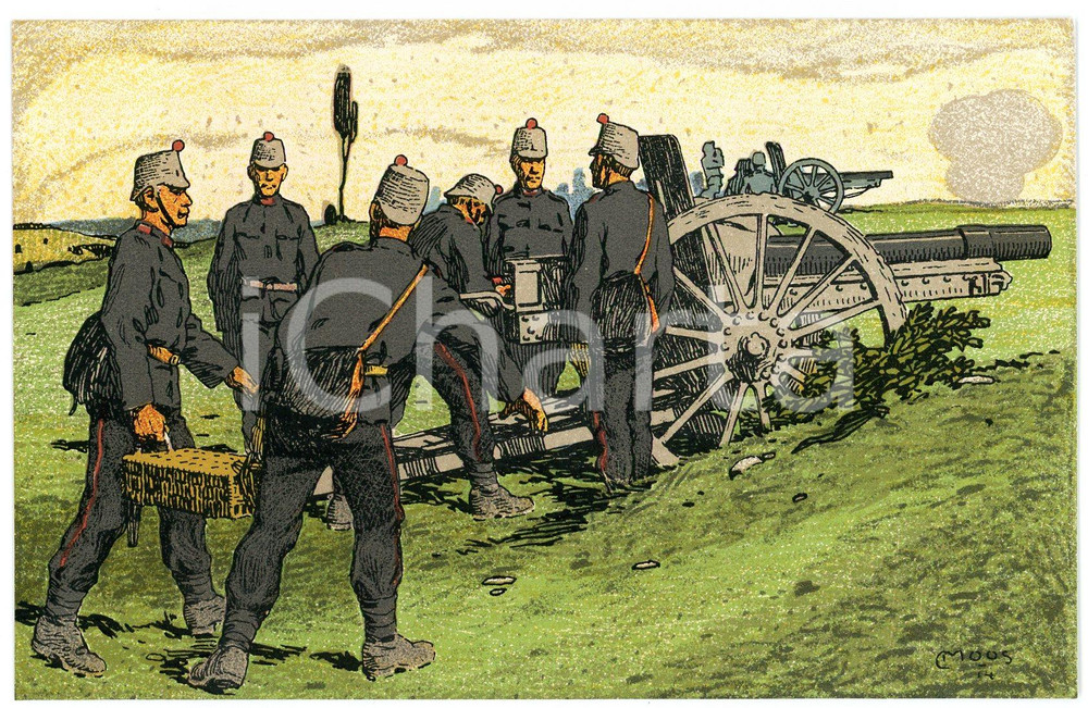 1914 WW1 - SWITZERLAND Schweizerische grenzbesetzung -Artillerie - Postcard FP  Cartolina postale d'epoca, non viaggiata. FAIR/discreto Lievi smussature agli angoli Formato: FP originale e autentica 1