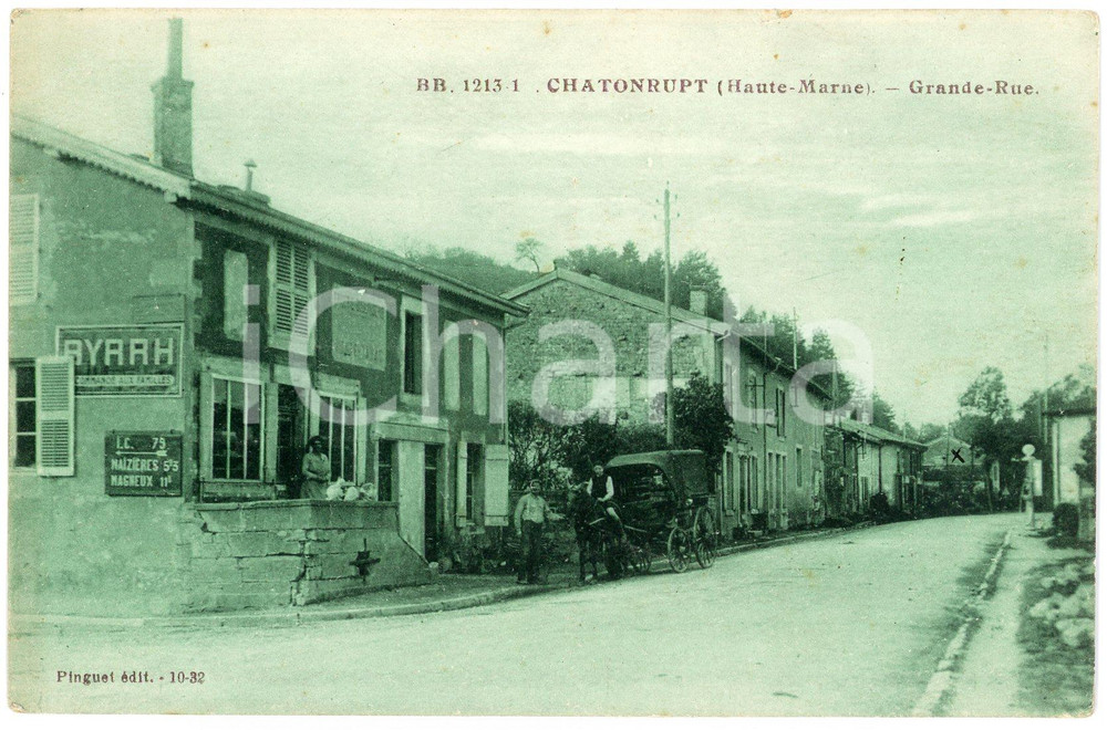 1910 ca CHATONRUPT-SOMMERMONT (HAUTE-MARNE) Grand rue - Carte postale FP VG  Cartolina postale d'epoca, viaggiata. FAIR/discreto Lievi smussature agli angoli Formato: FP originale e autentica 1