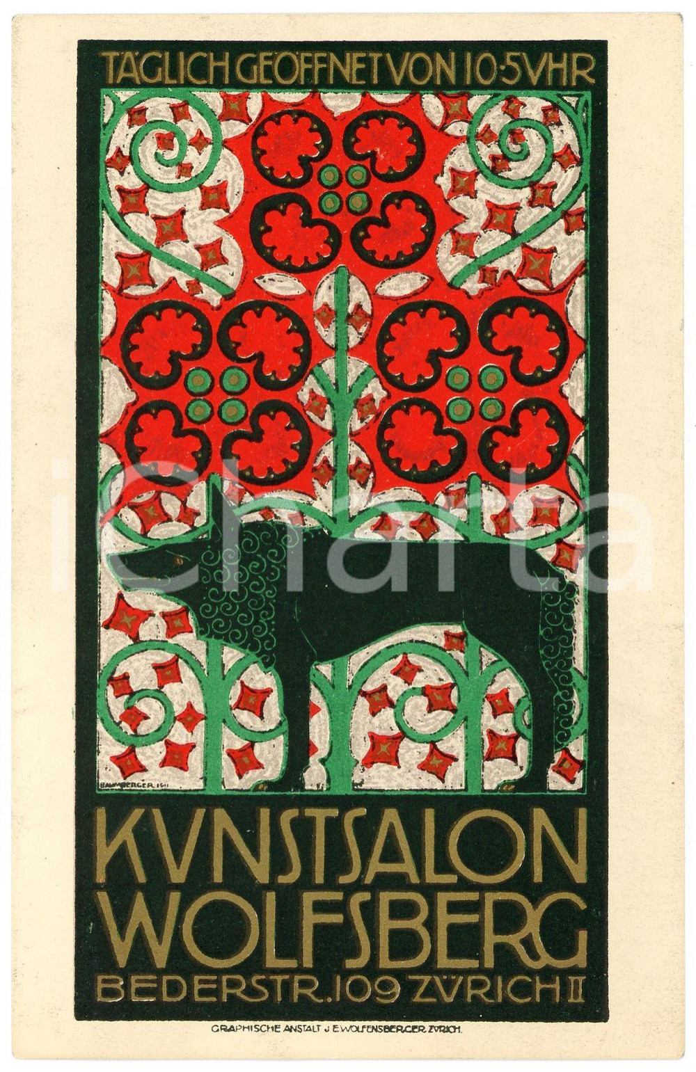 1910 ca ZURICH Kunstsalon Wolfsberg - ILLUSTRATED Postcard FP NV  Cartolina postale d'epoca, non viaggiata.CONDIZIONI: FFORMATO: FP    originale e autentica 1