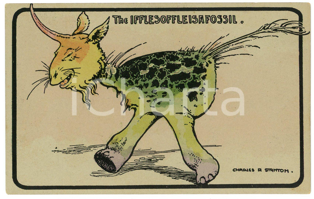 1912 FANTAZOOLOGY Artist Charles R. STANTON Ifflesoffleisafossil - Postcard FP  Cartolina postale d'epoca, viaggiata.CONDIZIONI: GOODFORMATO: FP    originale e autentica 1