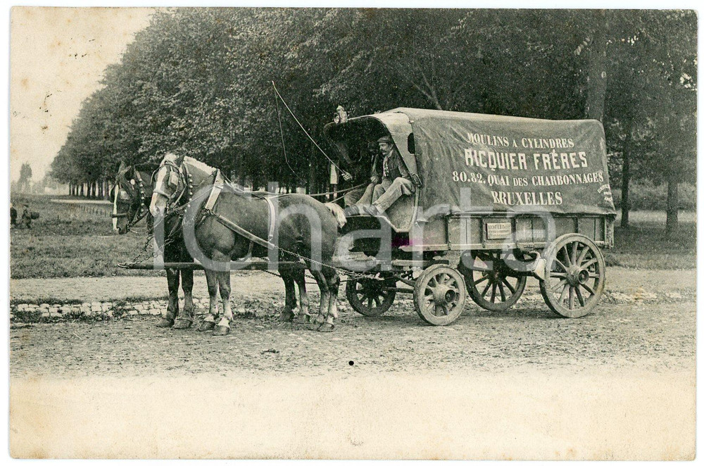 1926 BRUXELLES - BELGIQUE Moulins a cylindres RIQUIER Fréres - Postcard FP VG  Cartolina postale d'epoca, non viaggiata. FAIR/discreto Smussature agli angoli Formato: FP originale e autentica 1