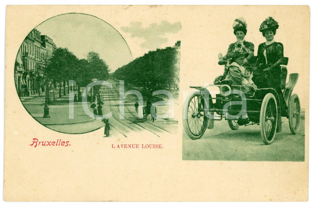 1900 ca BRUXELLES L'Avenue Louise - Carte postale FP NV  Cartolina postale d'epoca, non viaggiata. FAIR/discreto Lievi smussature agli angoli Formato: FP originale e autentica 1