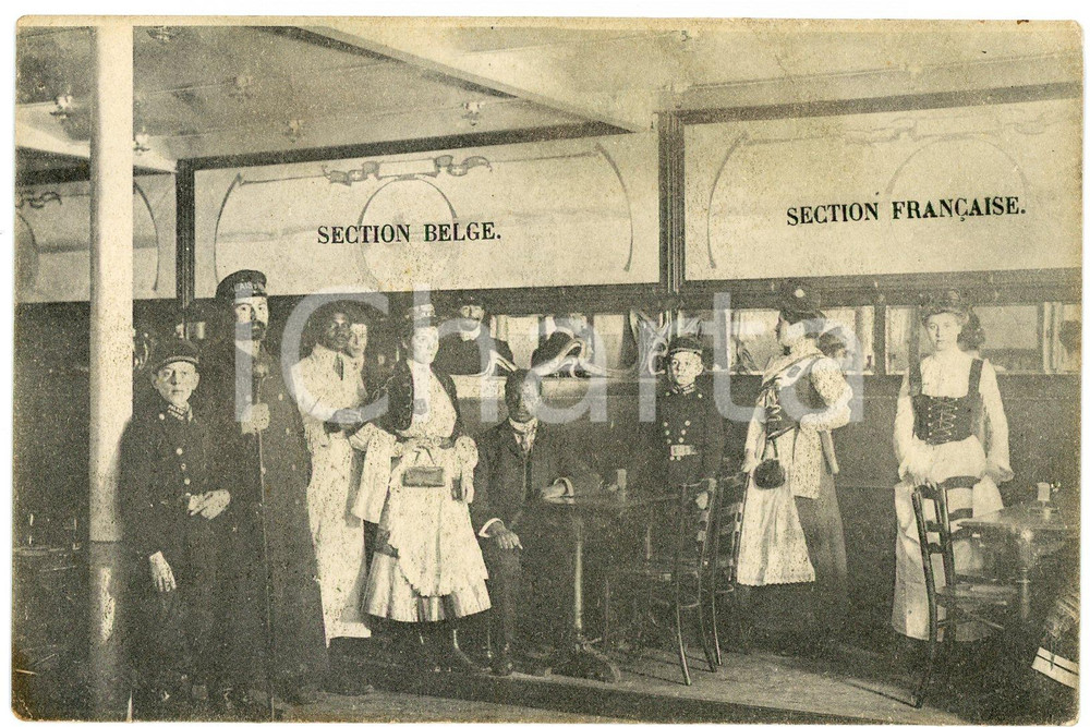 1910 ca BELGIQUE Section belge - Section francaise - Carte postale FP NV Cartolina postale d'epoca, non viaggiata POOR/danneggiato Lievi smussature agli angoli Formato: FP originale e autentica 1