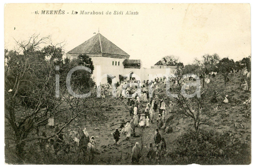 1915 MEKNES - MAROC  Le Marabout de Sidi Aissa - Carte postale FP NV Cartolina postale d'epoca, non viaggiata ma con nota manoscritta al verso.CONDIZIONI: FAIR (carta lenta all'angolo inferiore destro)FORMATO: FP    originale e autentica 1