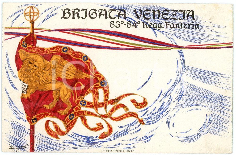 1915 ca WW1 - BRIGATA VENEZIA 83° - 84° Reggimento Fanteria - Cartolina FP NV  Cartolina postale d'epoca, non viaggiata.CONDIZIONI: FAIR (lievi smussature agli angoli)FORMATO: FP    originale e autentica 1