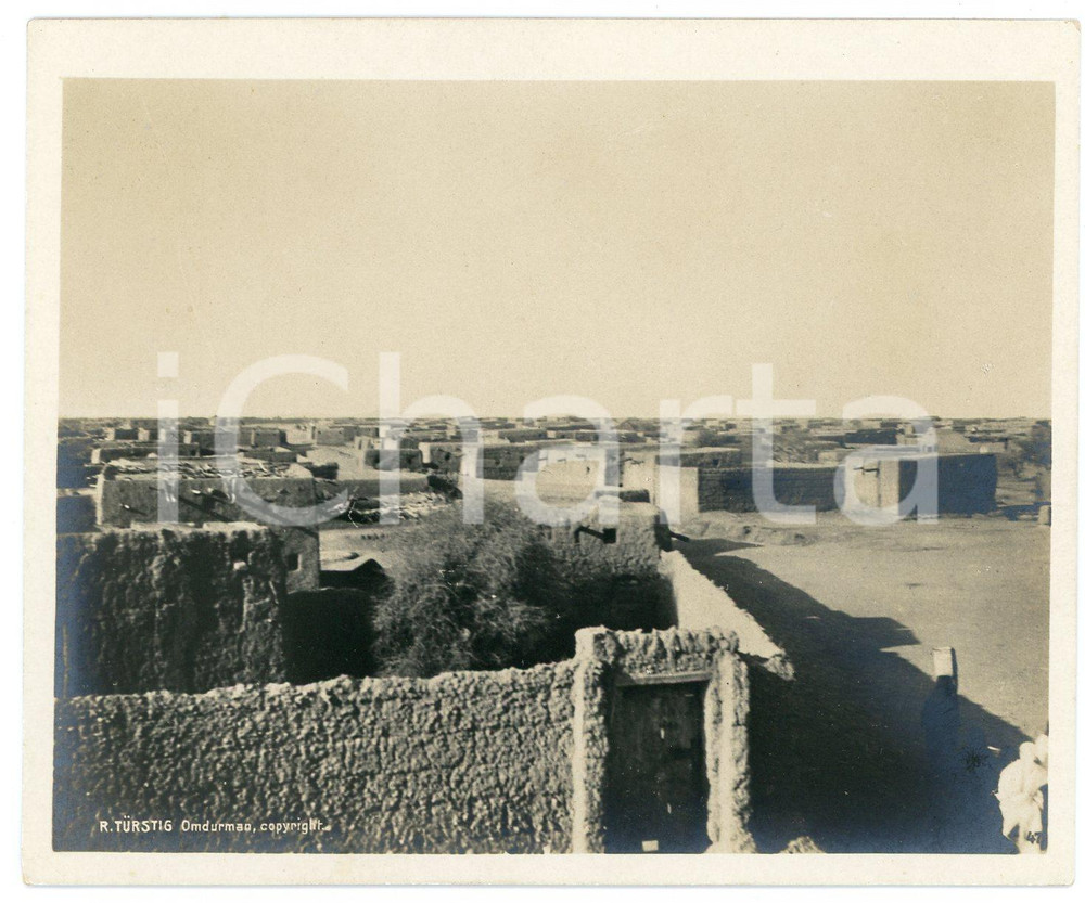 1910 ca Anglo-Egyptian SUDAN - OMDURMAN - View - Photo R. TÜRSTIG Fotografia seriale d'epoca.FOTOGRAFO: R. T&uuml;rstig - Omdurman GOOD/buono  Formato: 10x12 cm originale e autentica 1