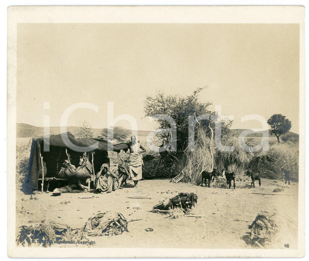 1910 ca Anglo-Egyptian SUDAN - Native people in a village  *Photo R. TÜRSTIG Fotografia seriale d'epoca.FOTOGRAFO: R. T&uuml;rstig - Omdurman GOOD/buono  Formato: 10x12 cm originale e autentica 1
