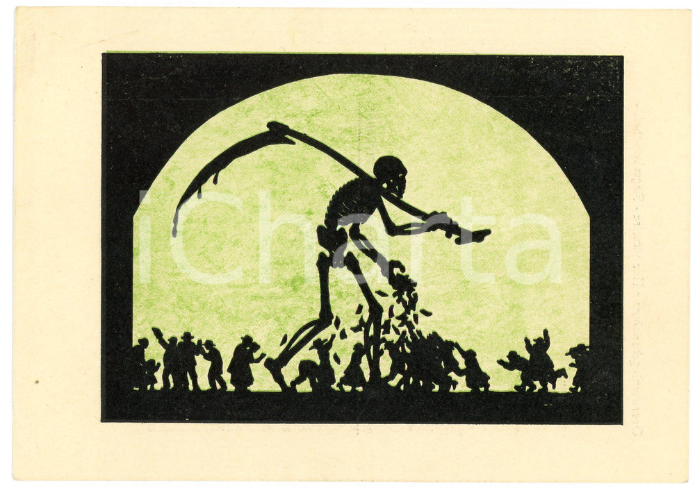 1940 ca THE DEATH Overwinningsberichten -  A victory - Postcard PAX Antwerpen  Cartolina postale d'epoca, non viaggiata.CONDIZIONI: F (lieve piegatura angolare)FORMATO: FG    originale e autentica 1