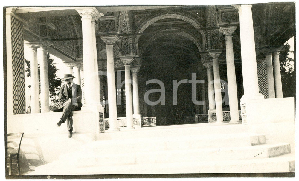 1920 ca ALGERIA - Cortile di palazzo arabo  - Foto ANIMATA 14x9 cm  Fotografia d'epoca. GOOD/buono  Formato: 14x9 cm originale e autentica 1