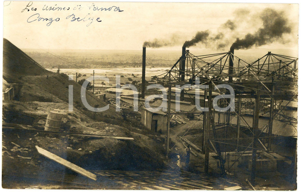 1930 ca CONGO BELGE - KATANGA - Les Usines de PANDA - Photo 14x9 cm Fotografia originale d'epoca, in formato cartolina postale. GOOD/buono  Formato: 14x9 cm originale e autentica 1