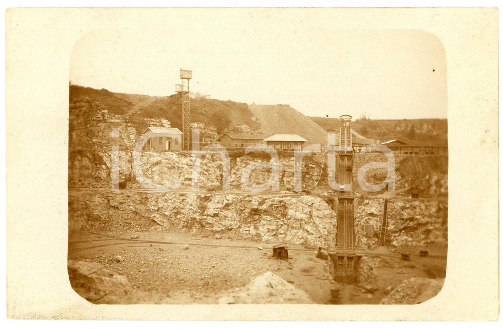 1925 CONGO BELGE - KATANGA - Mine - Photo 14x9 cm Fotografia originale d'epoca, in formato cartolina postale, con didascalia manoscritta al verso. GOOD/buono  Formato: 14x9 cm originale e autentica 1