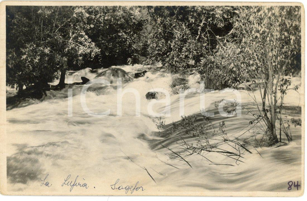 1930 ca CONGO BELGE - KATANGA Rivière LUFVIA - SOGEFOR *Photo L. GABRIEL 84 Fotografia originale d'epoca, in formato cartolina postale.FOTOGRAFO: L&eacute;opold Gabriel - Panda - Katanga   GOOD/buono  FORMATO: 14x9 cm originale e autentica 1