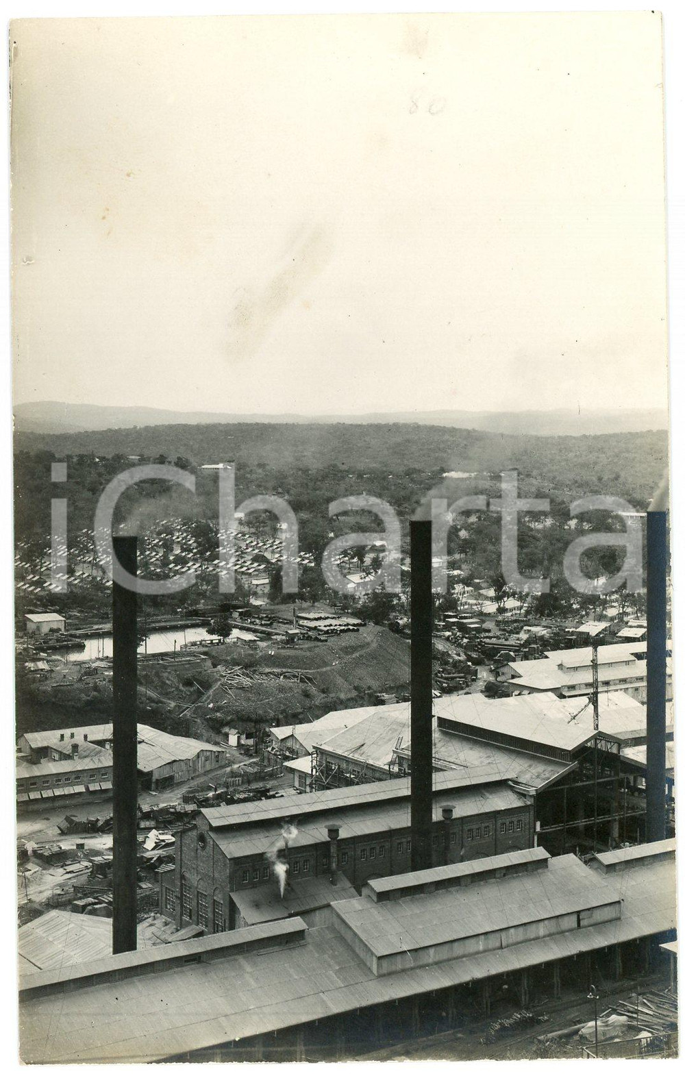1930 ca CONGO BELGE Mine PANDA - Usines - Photo Léopold GABRIEL (2) Fotografia originale in formato cartolina postale.FOTOGRAFO: L&eacute;opold Gabriel - Panda - Katanga  GOOD/buono  Formato: 9x14 cm originale e autentica 1