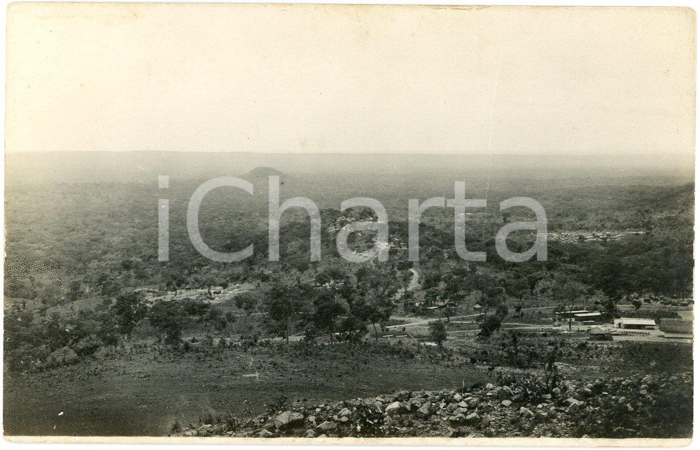 1930 ca CONGO BELGE - Mines du KATANGA - PANDA - Vue (2) DAMAGED Photo 14x9 cm Fotografia originale d'epoca, in formato cartolina postale. VERY POOR/gravemente danneggiato profonda piegatura verticale Formato: 14x9 cm originale e autentica 1