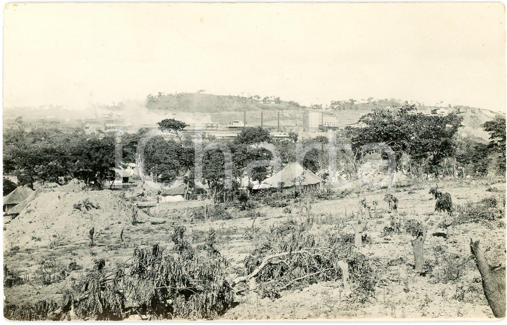 1930 ca CONGO BELGE - KATANGA - Village (2) Photo 14x9 cm Fotografia originale d'epoca, in formato cartolina postale. GOOD/buono  Formato: 14x9 cm originale e autentica 1