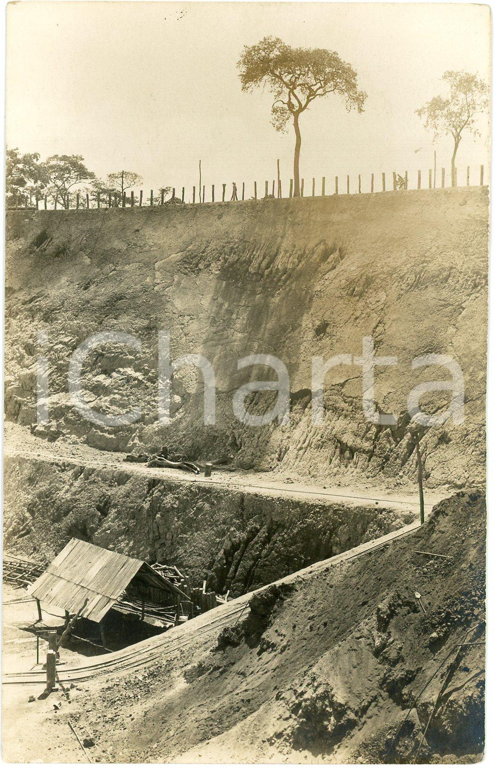 1930 ca CONGO BELGE - KATANGA - Mines - Photo LÃ©opold GABRIEL Fotografia originale d'epoca.FOTOGRAFO: L&eacute;opold Gabriel - Panda - Katanga FAIR/discreto alone Formato: 9x14 cm originale e autentica 1