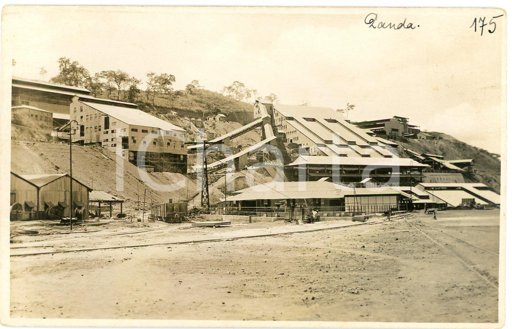 1930 ca CONGO KATANGA - PANDA Usines Union Minière *Photo L. GABRIEL 175 Fotografia originale d'epoca, in formato cartolina postale.FOTOGRAFO: L&eacute;opold Gabriel - Panda - Katanga  GOOD/buono  Formato: 14x9 cm originale e autentica 1