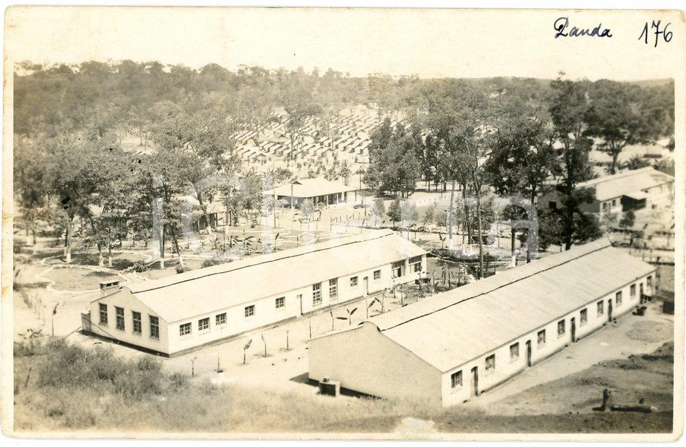 1930 ca CONGO KATANGA - PANDA Camp Union Minière *Photo L. GABRIEL 176 Fotografia originale d'epoca, in formato cartolina postale.FOTOGRAFO: L&eacute;opold Gabriel - Panda - Katanga  GOOD/buono  Formato: 14x9 cm originale e autentica 1