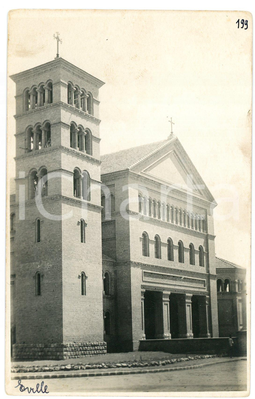 Fotografia d epoca originale 1930 ca CONGO BELGE  ELISABETHVILLE CathÃ©drale  Photo LÃ©opold GABRIEL nÂ° 199 1