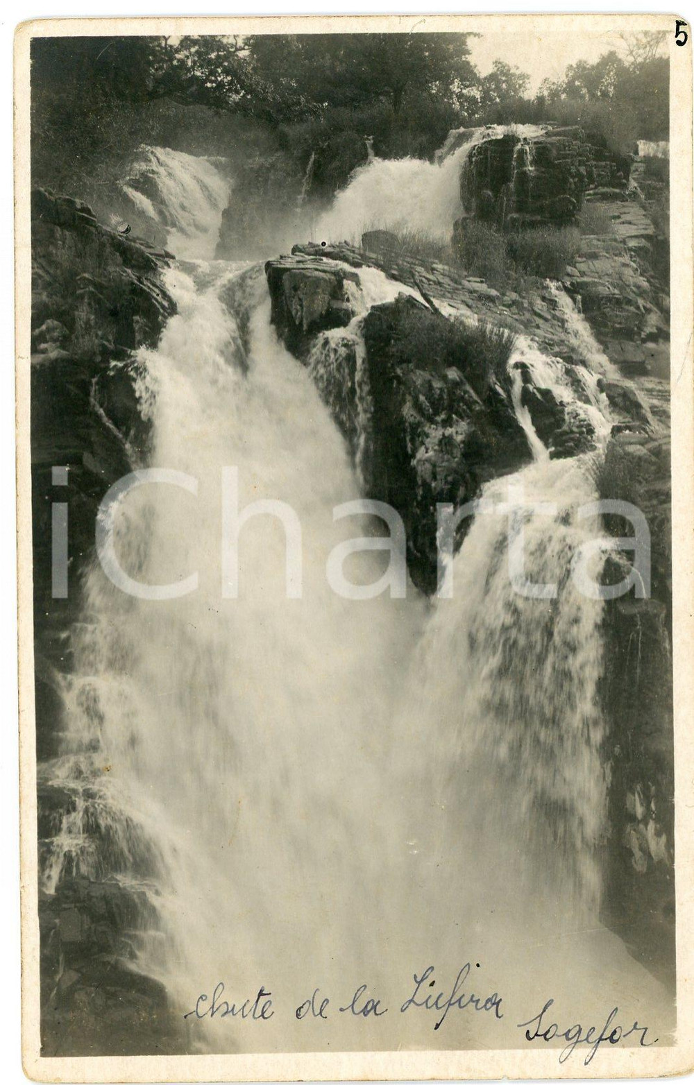 1930 ca CONGO BELGE - Rivière LUFIVA - Photo Léopold GABRIEL n° 5 (4) Fotografia originale d'epoca, in formato cartolina postale.FOTOGRAFO: L&eacute;opold Gabriel - Panda - Katanga  GOOD/buono  Formato: 9x14 cm originale e autentica 1