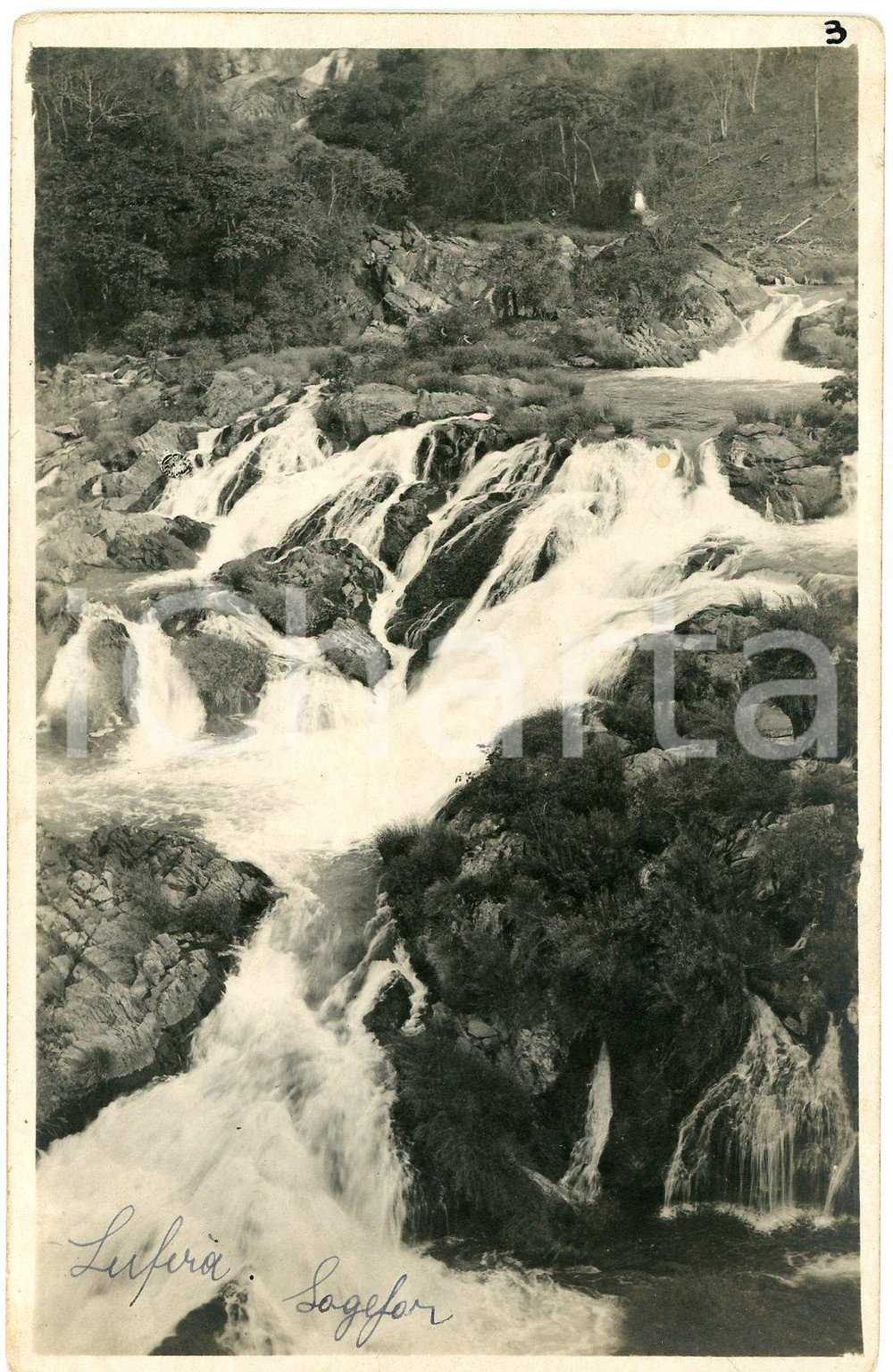 1930 ca CONGO BELGE - KATANGA Rivière LUFVIA - SOGEFOR *Photo L. GABRIEL n° 3 Fotografia originale d'epoca, in formato cartolina postale.FOTOGRAFO: L&eacute;opold Gabriel - Panda - Katanga  GOOD/buono  Formato: 9x14 cm originale e autentica 1