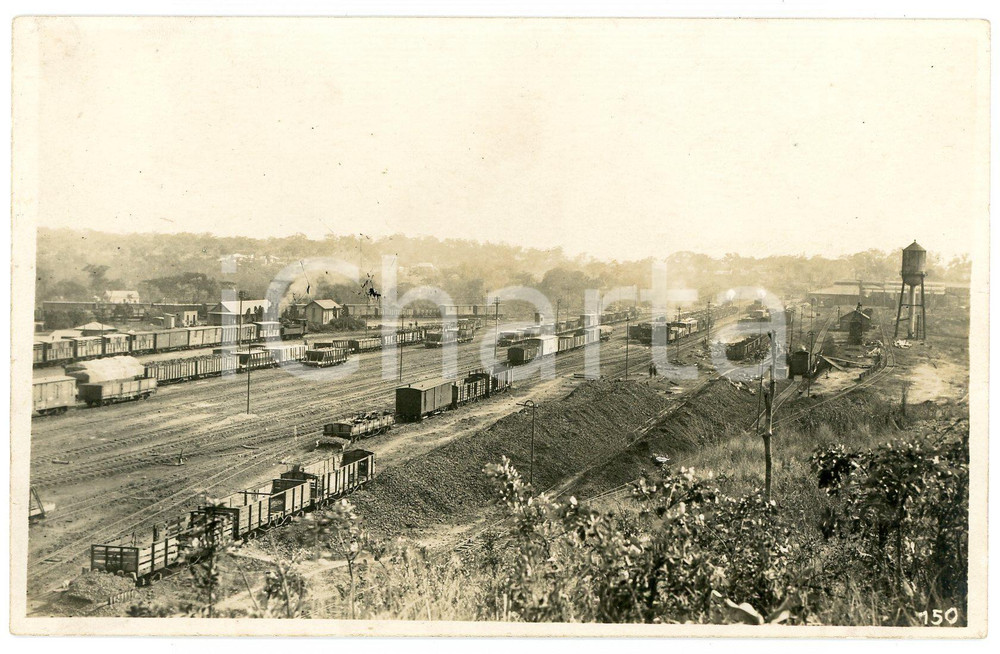 1930 ca CONGO BELGE Mines du KATANGA - Chemin de fer - Photo Léopold GABRIEL 150 Fotografia originale d'epoca, in formato cartolina postale.FOTOGRAFO: L&eacute;opold Gabriel - Panda - Katanga  GOOD/buono  Formato: 14x9 cm originale e autentica 1